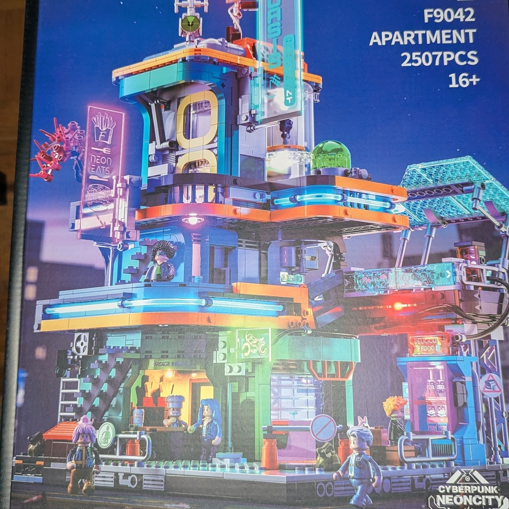 Cyberpunk Neon City Building Set
